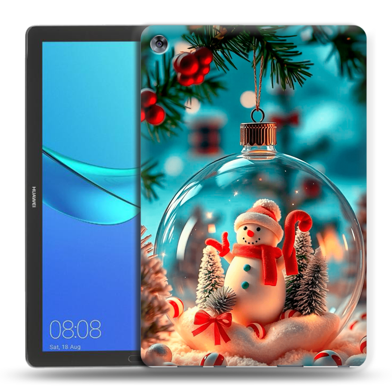 Силиконовый чехол на Huawei MediaPad M5 10.8 с принтом Новый год Силиконовый чехол на Huawei MediaPad M5 10.8 с принтом Новый год