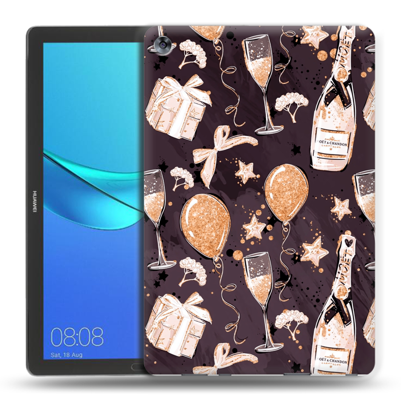 Силиконовый чехол на Huawei MediaPad M5 10.8 с принтом Новый год Силиконовый чехол на Huawei MediaPad M5 10.8 с принтом Новый год
