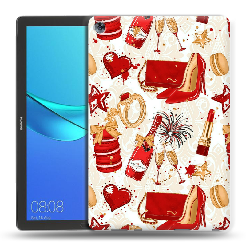 Силиконовый чехол на Huawei MediaPad M5 10.8 с принтом Новый год Силиконовый чехол на Huawei MediaPad M5 10.8 с принтом Новый год
