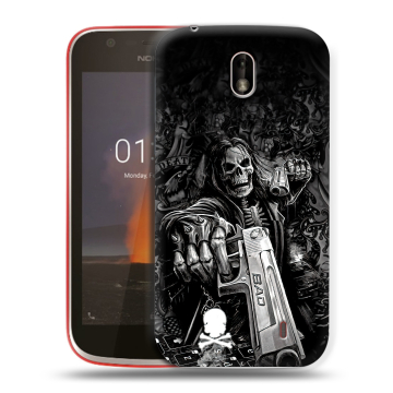Пластиковый чехол на Nokia 1 с принтом Скелет Пластиковый чехол на Nokia 1 с принтом Скелет