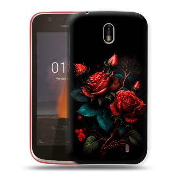 Пластиковый чехол на Nokia 1 с принтом Розы красные