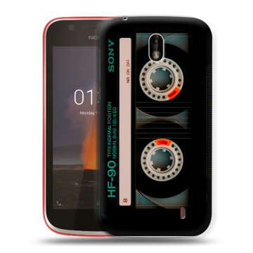 Пластиковый чехол на Nokia 1 с принтом Кассета