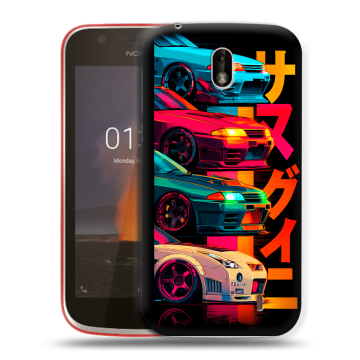 Пластиковый чехол на Nokia 1 с принтом Гоночные машины Пластиковый чехол на Nokia 1 с принтом Гоночные машины