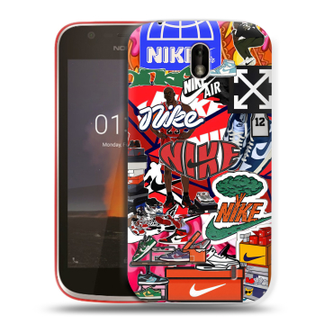 Пластиковый чехол на Nokia 1 с принтом Найк Nike яркий Пластиковый чехол на Nokia 1 с принтом Найк Nike яркий