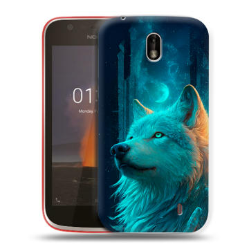 Пластиковый чехол на Nokia 1 с принтом бабочки саккура Пластиковый чехол на Nokia 1 с принтом бабочки саккура
