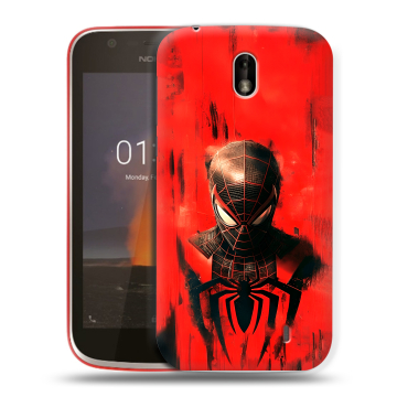 Пластиковый чехол на Nokia 1 с принтом человек паук spiderman Пластиковый чехол на Nokia 1 с принтом человек паук spiderman
