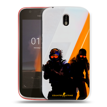 Пластиковый чехол на Nokia 1 с принтом Контер страйк Counter strike Пластиковый чехол на Nokia 1 с принтом Контер страйк Counter strike