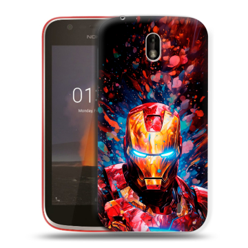 Пластиковый чехол на Nokia 1 с принтом Железный человек Ironman Пластиковый чехол на Nokia 1 с принтом Железный человек Ironman