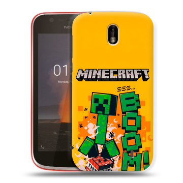 Пластиковый чехол на Nokia 1 с принтом Майнкрафт Minecraft Пластиковый чехол на Nokia 1 с принтом Майнкрафт Minecraft