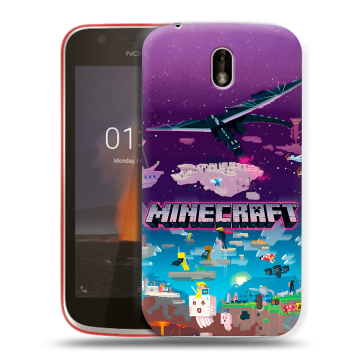 Пластиковый чехол на Nokia 1 с принтом Майнкрафт Minecraft Пластиковый чехол на Nokia 1 с принтом Майнкрафт Minecraft