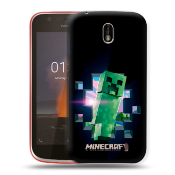Пластиковый чехол на Nokia 1 с принтом Майнкрафт Minecraft Пластиковый чехол на Nokia 1 с принтом Майнкрафт Minecraft