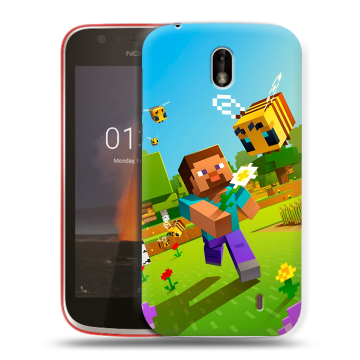 Пластиковый чехол на Nokia 1 с принтом Майнкрафт Minecraft Пластиковый чехол на Nokia 1 с принтом Майнкрафт Minecraft