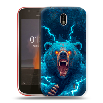 Пластиковый чехол на Nokia 1 с принтом Медведь