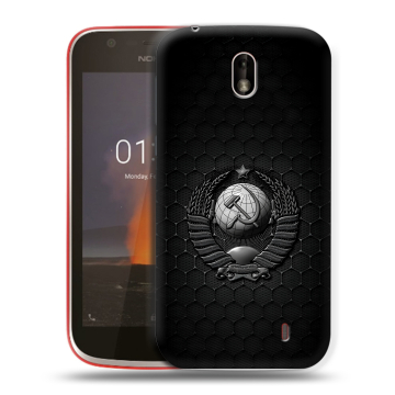 Пластиковый чехол на Nokia 1 с принтом Герб Флаг СССР Пластиковый чехол на Nokia 1 с принтом Герб Флаг СССР