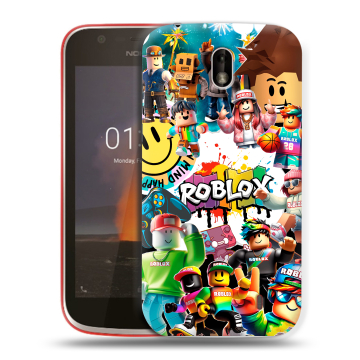 Пластиковый чехол на Nokia 1 с принтом Roblox Роблокс