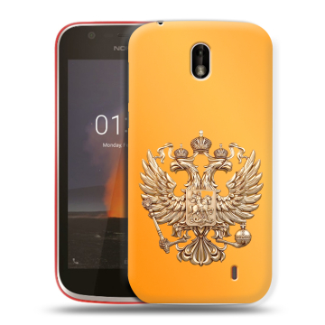 Пластиковый чехол на Nokia 1 с принтом Герб Флаг России