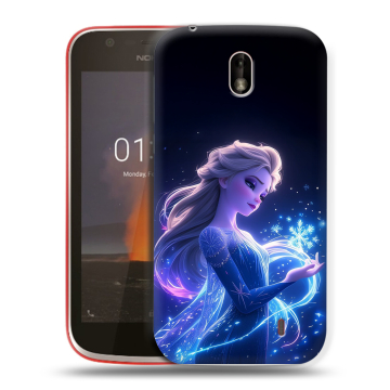 Пластиковый чехол на Nokia 1 с принтом Холодное сердце Frozen Пластиковый чехол на Nokia 1 с принтом Холодное сердце Frozen