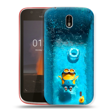 Пластиковый чехол на Nokia 1 с принтом Миньоны