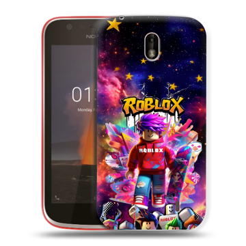Пластиковый чехол на Nokia 1 с принтом Roblox Роблокс