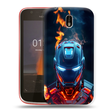 Пластиковый чехол на Nokia 1 с принтом IronMan Железный человек Пластиковый чехол на Nokia 1 с принтом IronMan Железный человек