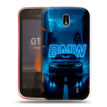 Пластиковый чехол на Nokia 1 с принтом BMW БМВ