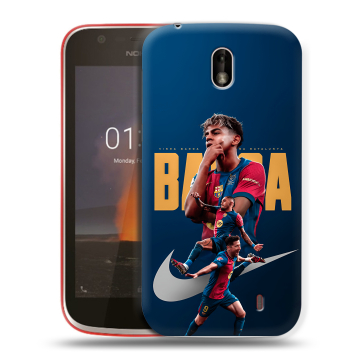 Пластиковый чехол на Nokia 1 с принтом Барселона Barca Yamal Пластиковый чехол на Nokia 1 с принтом Барселона Barca Yamal
