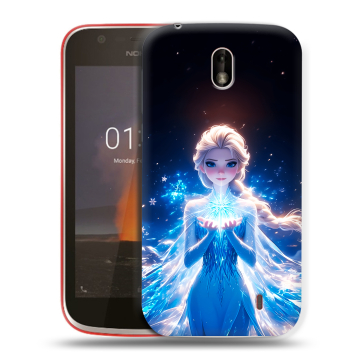 Пластиковый чехол на Nokia 1 с принтом Холодное сердце Frozen Пластиковый чехол на Nokia 1 с принтом Холодное сердце Frozen