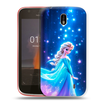 Пластиковый чехол на Nokia 1 с принтом Холодное сердце Frozen Пластиковый чехол на Nokia 1 с принтом Холодное сердце Frozen
