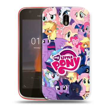 Пластиковый чехол на Nokia 1 с принтом My little pony Дружба чудо