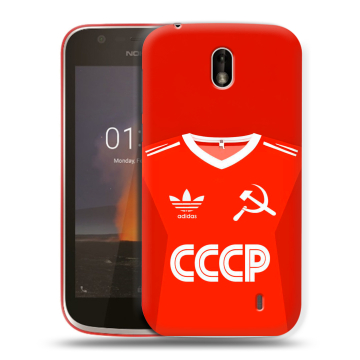 Пластиковый чехол на Nokia 1 с принтом Флаг Герб СССР