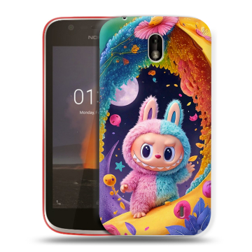 Пластиковый чехол на Nokia 1 с принтом Labubu Лабубу Пластиковый чехол на Nokia 1 с принтом Labubu Лабубу