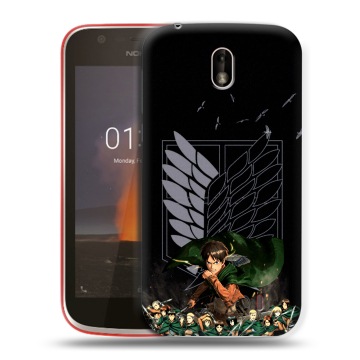 Пластиковый чехол на Nokia 1 с принтом Атака титанов Пластиковый чехол на Nokia 1 с принтом Атака титанов