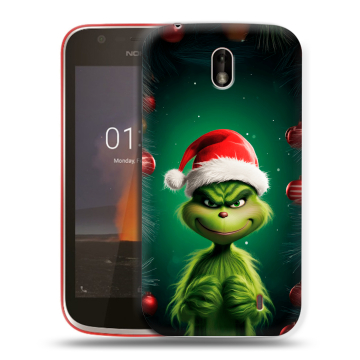 Пластиковый чехол на Nokia 1 с принтом Гринч Новый год Рождество