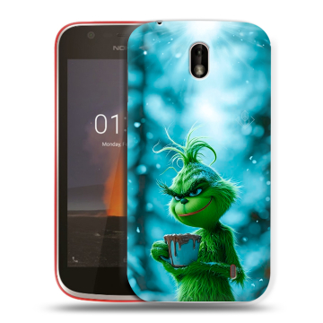Пластиковый чехол на Nokia 1 с принтом Новый год гринч