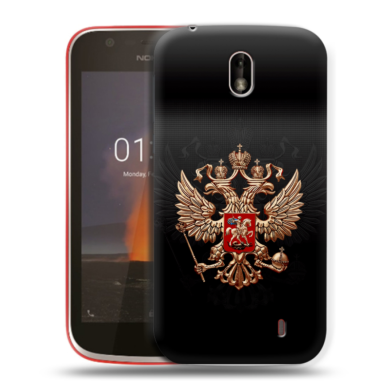 Пластиковый чехол на Nokia 1 с принтом Герб России Пластиковый чехол на Nokia 1 с принтом Герб России