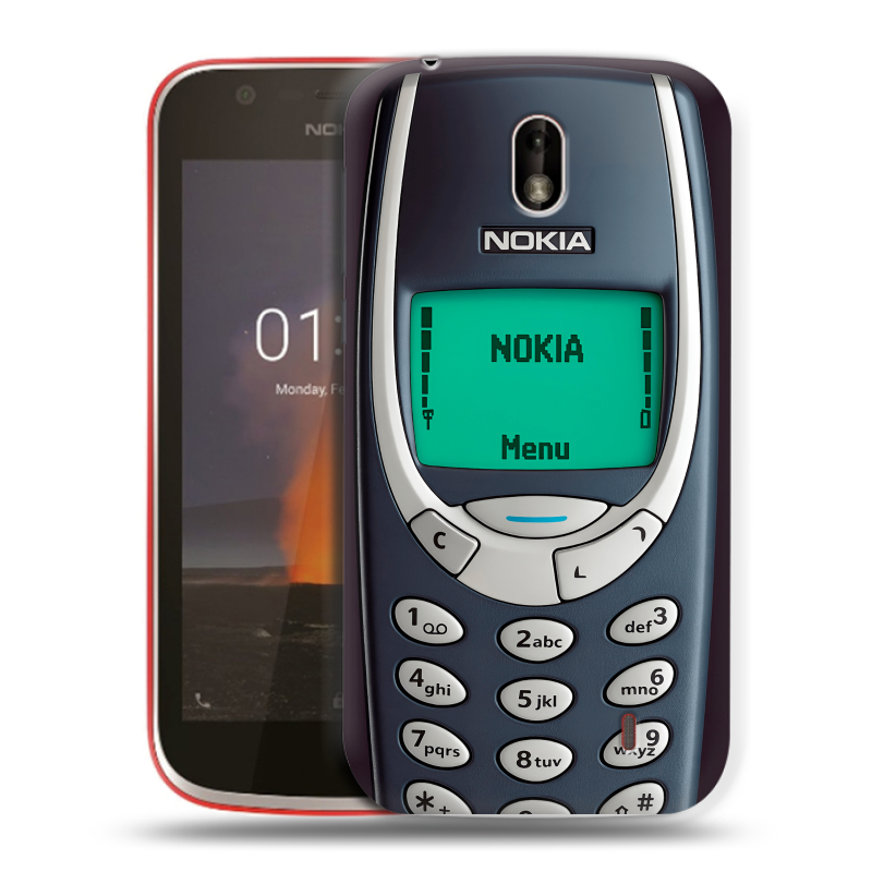Пластиковый чехол на Nokia 1 с принтом Старый телефон Пластиковый чехол на Nokia 1 с принтом Старый телефон