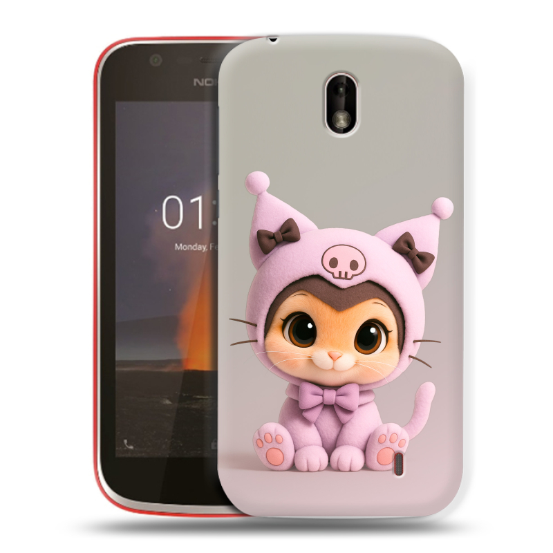Пластиковый чехол на Nokia 1 с принтом Куроми Kuromi Пластиковый чехол на Nokia 1 с принтом Куроми Kuromi