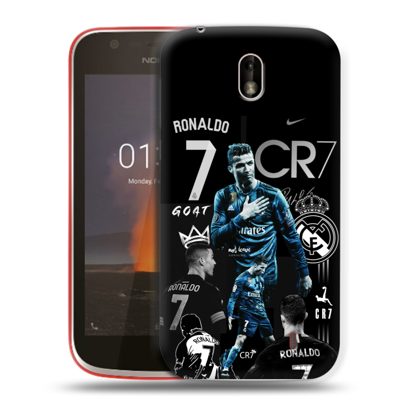 Пластиковый чехол на Nokia 1 с принтом Реал Роналдо Пластиковый чехол на Nokia 1 с принтом Реал Роналдо