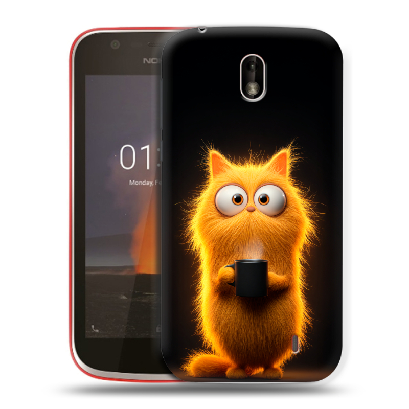 Пластиковый чехол на Nokia 1 с принтом Смешной кот Пластиковый чехол на Nokia 1 с принтом Смешной кот