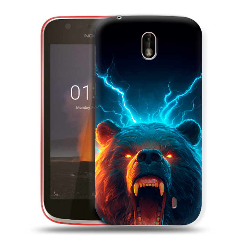 Пластиковый чехол на Nokia 1 с принтом Медведь Пластиковый чехол на Nokia 1 с принтом Медведь