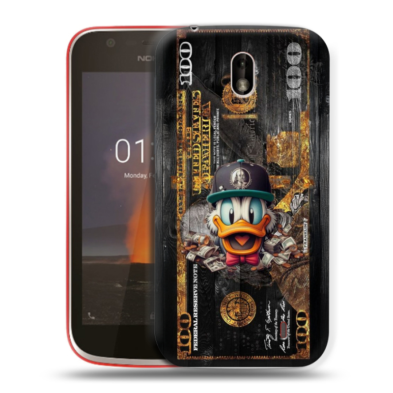 Пластиковый чехол на Nokia 1 с принтом Дональд Дак Доллар Пластиковый чехол на Nokia 1 с принтом Дональд Дак Доллар