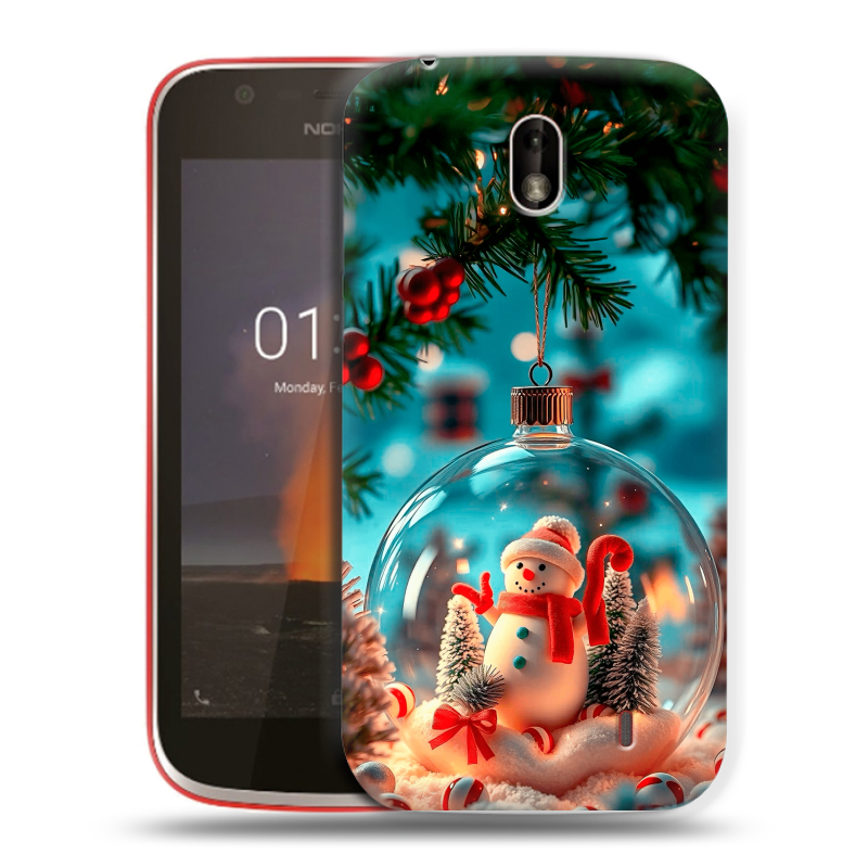 Пластиковый чехол на Nokia 1 с принтом Новый год Пластиковый чехол на Nokia 1 с принтом Новый год