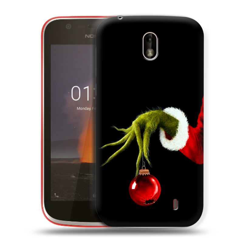 Пластиковый чехол на Nokia 1 с принтом Новый год Гринч Пластиковый чехол на Nokia 1 с принтом Новый год Гринч