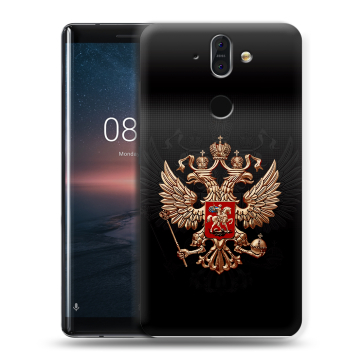 Силиконовый чехол на Nokia 8 Sirocco с принтом Герб России Силиконовый чехол на Nokia 8 Sirocco с принтом Герб России