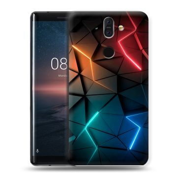 Силиконовый чехол на Nokia 8 Sirocco с принтом Абстракция неон Силиконовый чехол на Nokia 8 Sirocco с принтом Абстракция неон