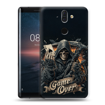Силиконовый чехол на Nokia 8 Sirocco с принтом Скелет карты Силиконовый чехол на Nokia 8 Sirocco с принтом Скелет карты
