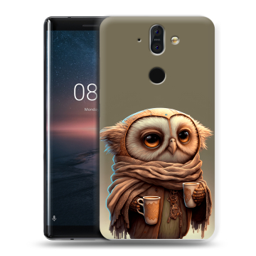 Силиконовый чехол на Nokia 8 Sirocco с принтом Сова Силиконовый чехол на Nokia 8 Sirocco с принтом Сова