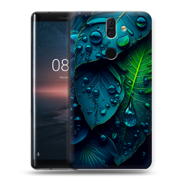 Силиконовый чехол на Nokia 8 Sirocco с принтом Листья Силиконовый чехол на Nokia 8 Sirocco с принтом Листья
