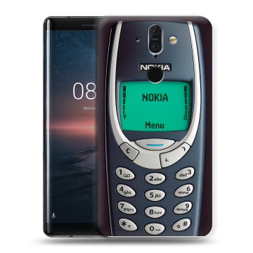 Силиконовый чехол на Nokia 8 Sirocco с принтом Старый телефон Силиконовый чехол на Nokia 8 Sirocco с принтом Старый телефон