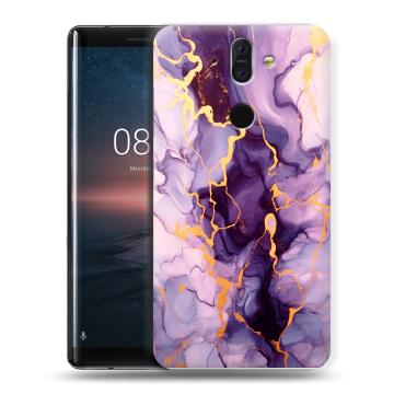 Силиконовый чехол на Nokia 8 Sirocco с принтом Мрамор Силиконовый чехол на Nokia 8 Sirocco с принтом Мрамор